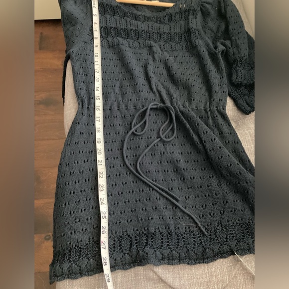 Vintage ANTHRO Moth Navy Tunic Sweater - Picture 6 of 6